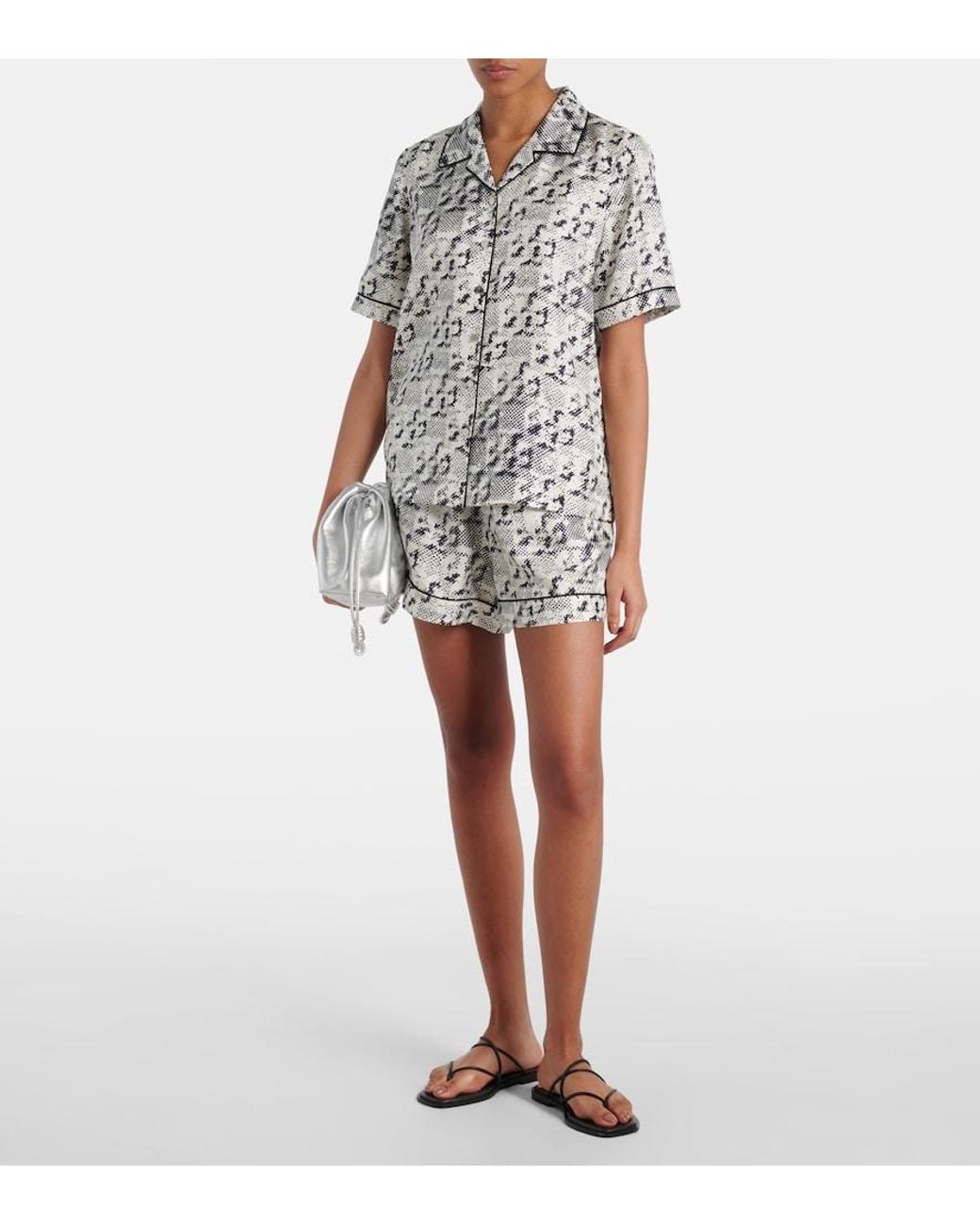 Tory Burch White Silk Shorts