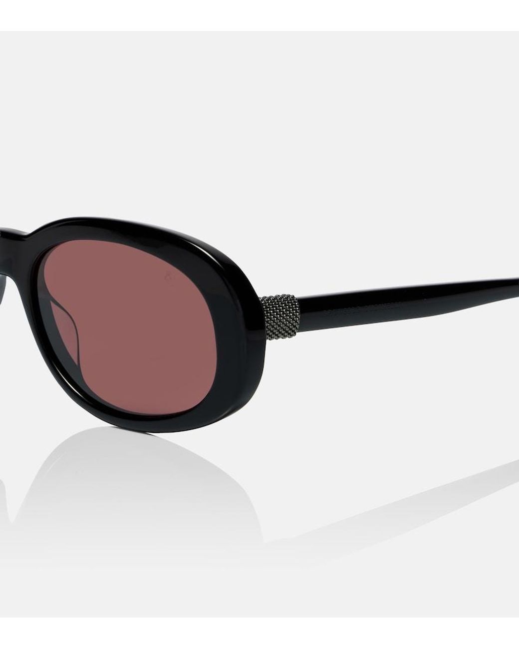 Brunello Cucinelli Brown Claire Monili Oval Sunglasses