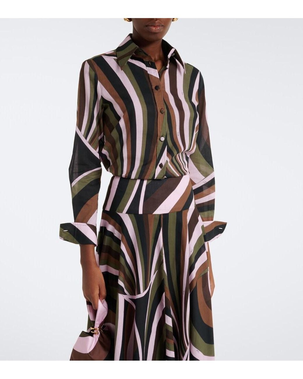 Emilio Pucci Multicolor Iride Cotton Muslin Shirt