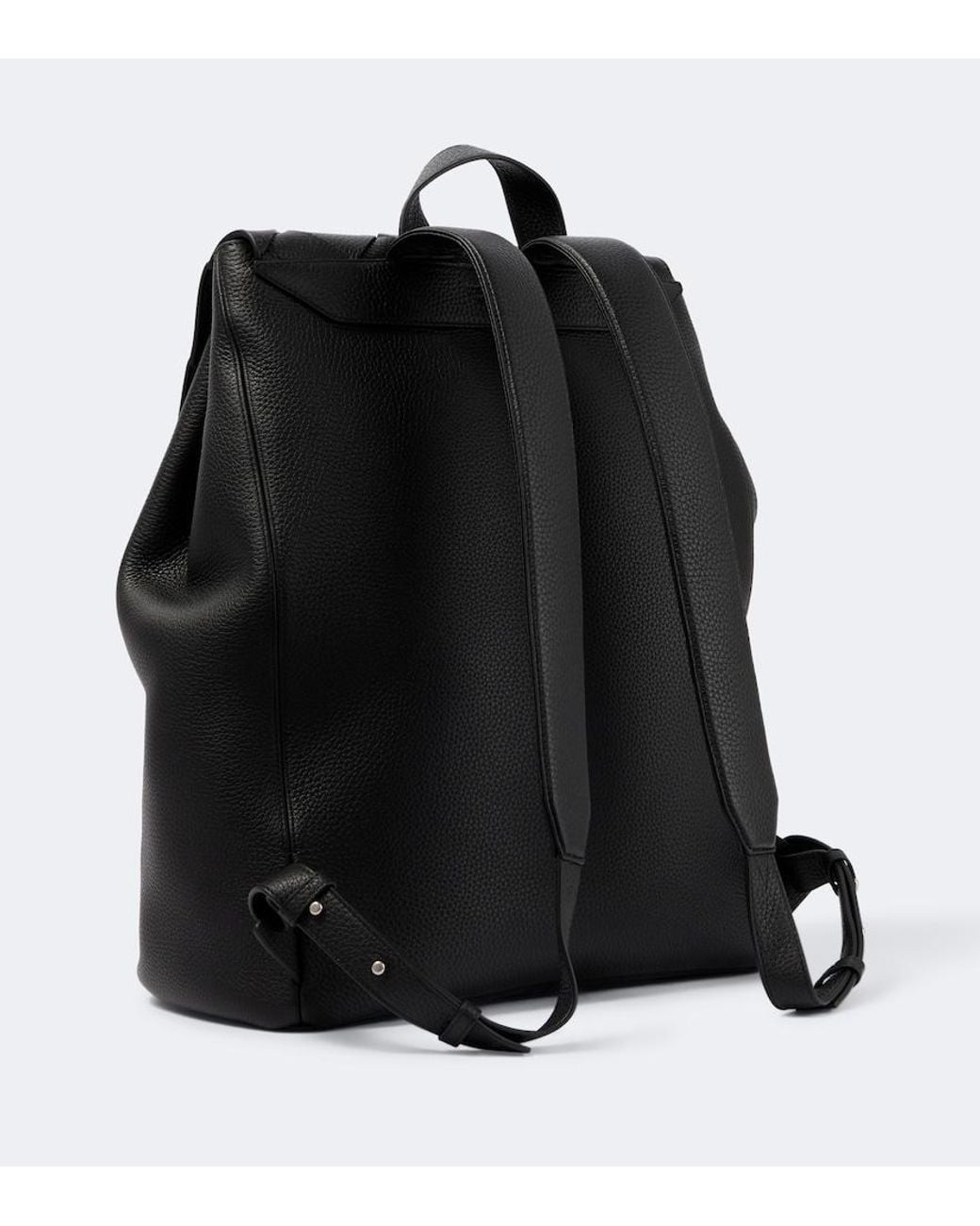 Bottega Veneta Black Diago Intreccio Leather Backpack for men
