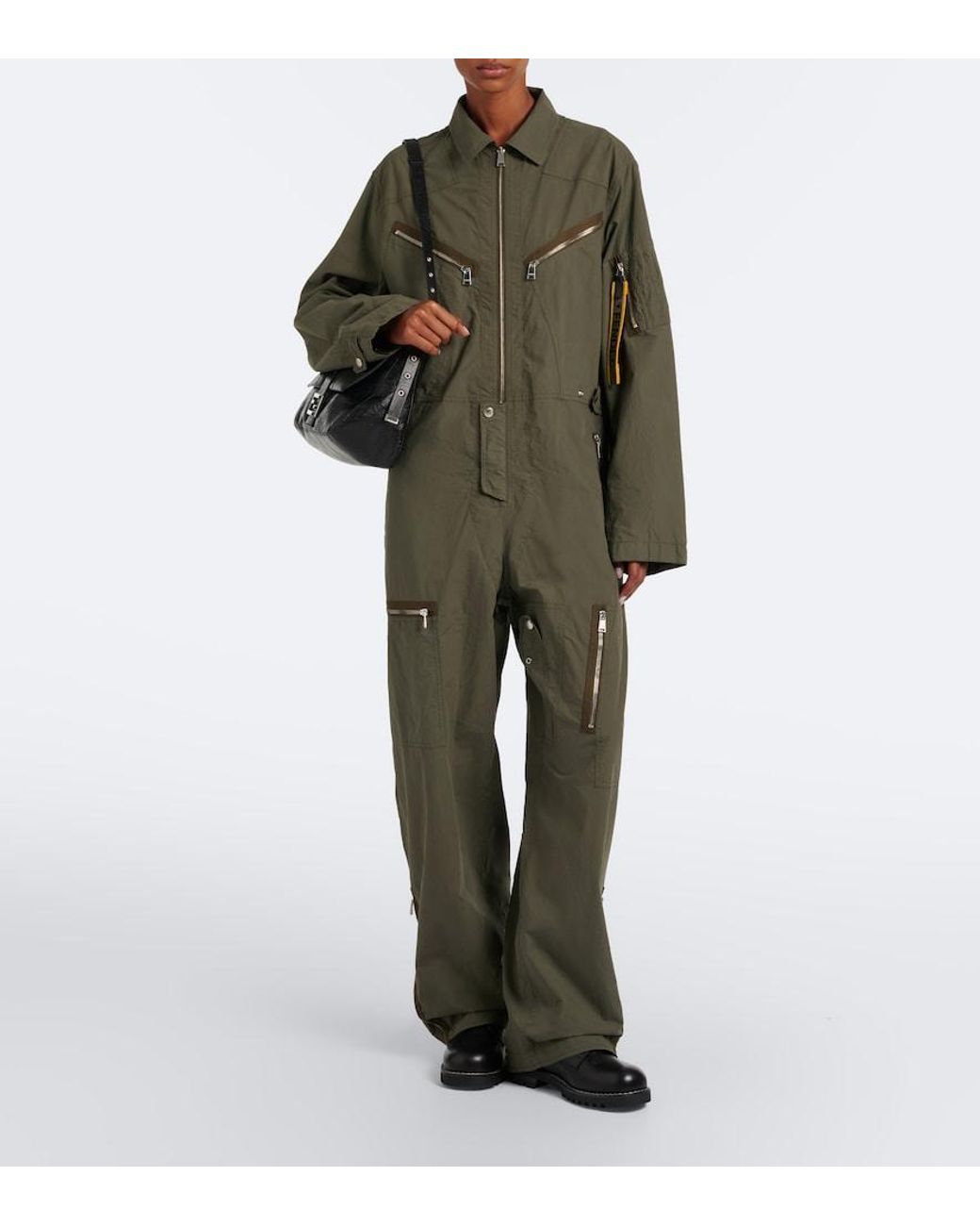 Fendi Green Cotton Jumpsuit