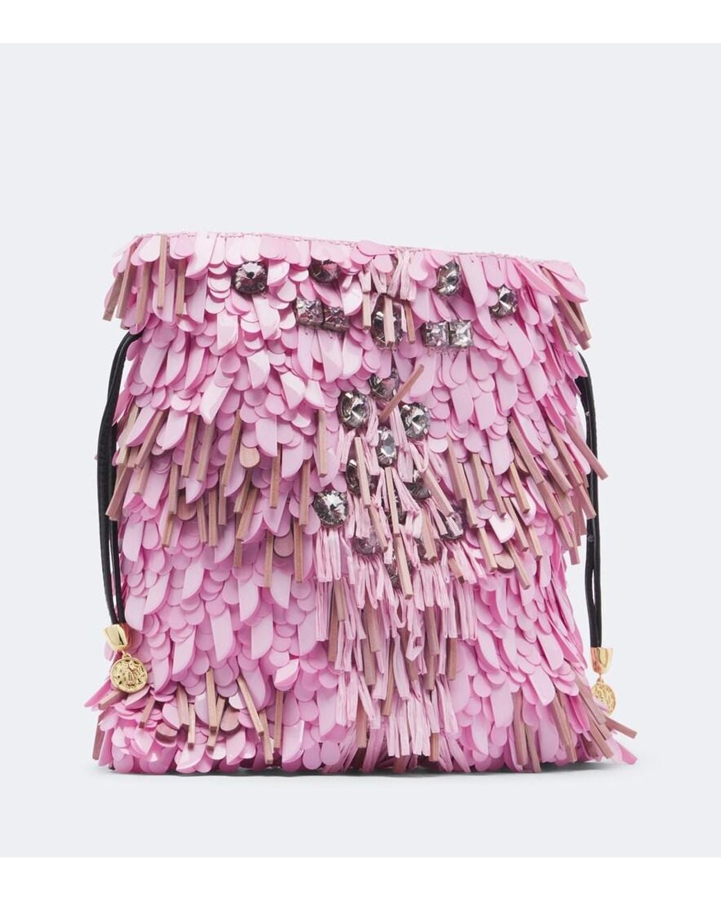 LaDoubleJ Pink Dustbag Embellished Pouch