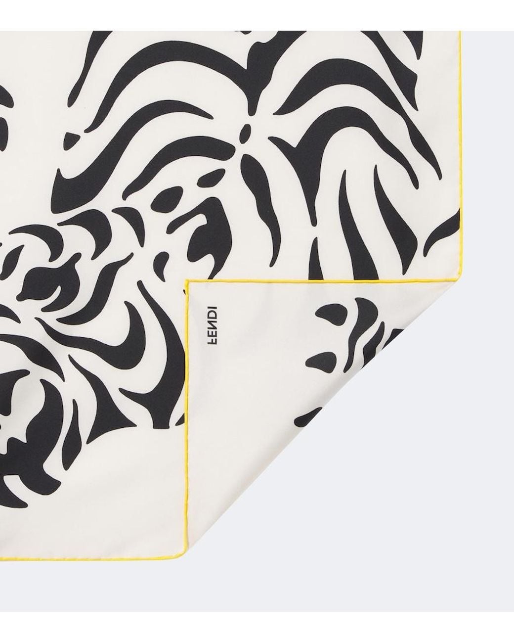 Fendi White Printed Silk Scarf