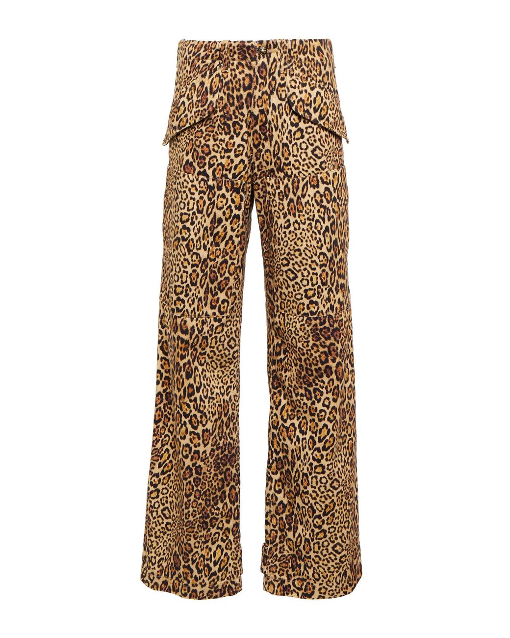 Womens Clothing Trousers Slacks and Chinos Cargo trousers Etro Leopard-print Cotton Cargo Pants in Natural 