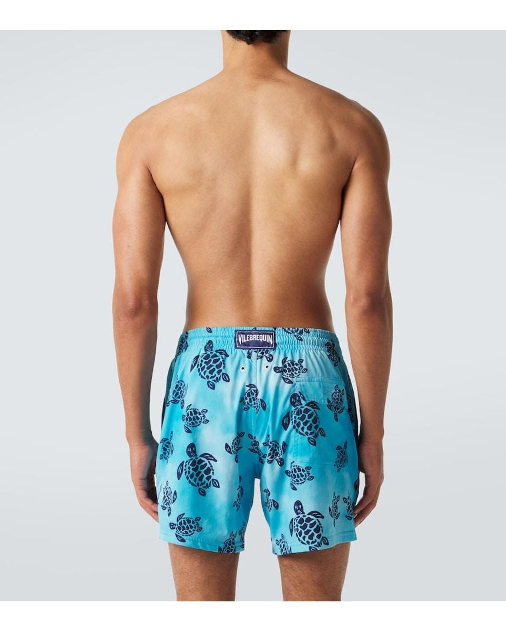Vilebrequin Blue Printed Swim Trunks for men