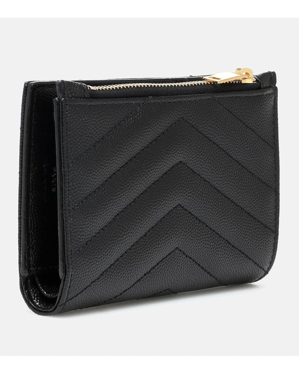 Saint Laurent Black 'Cassandre' Wallet