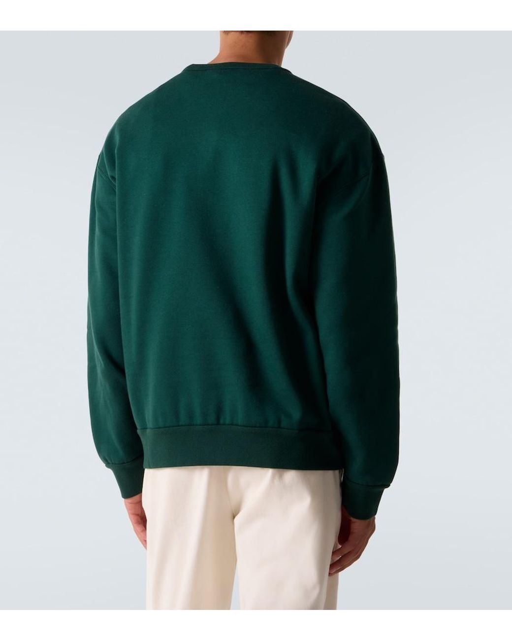 Ralph Lauren Green Logo Cotton And Cashmere Sweatshirt for men