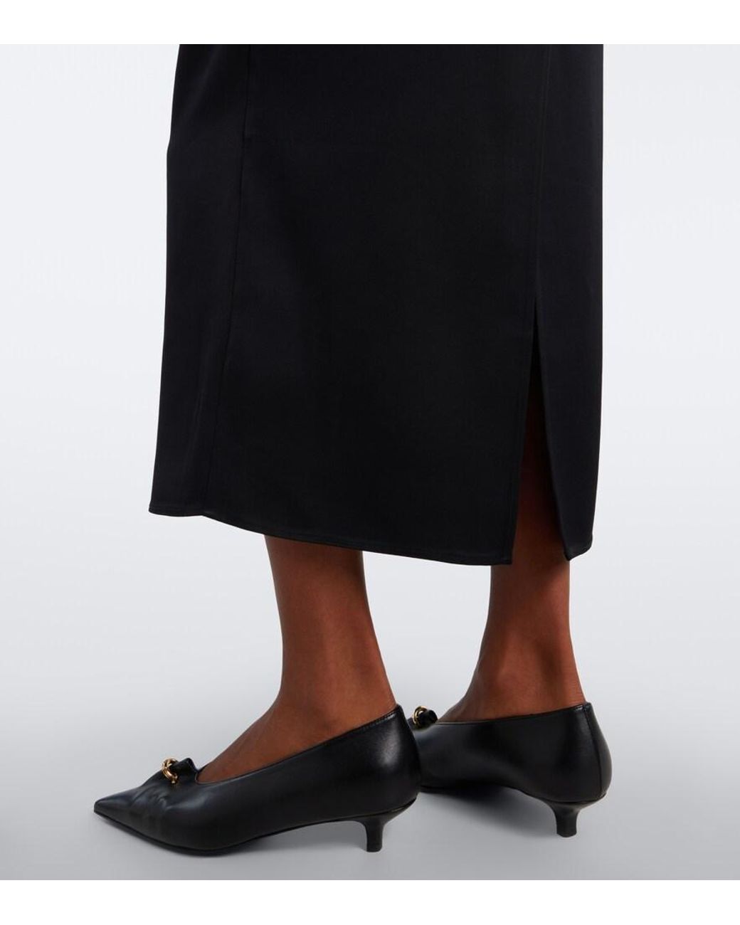 Loulou de Saison Black Sonia Feather-Trimmed Midi Dress