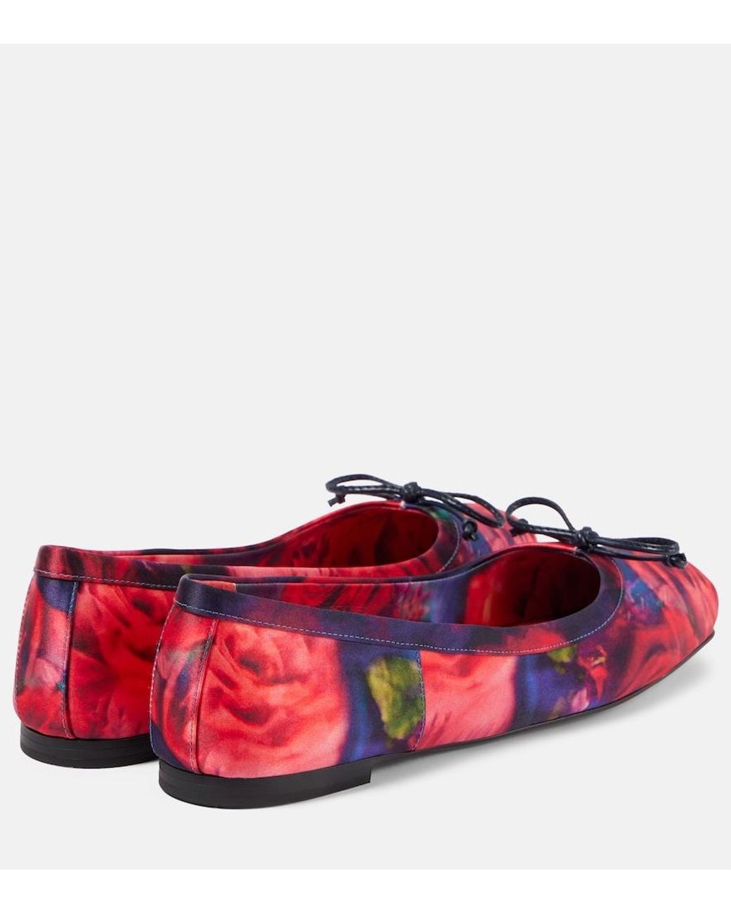 Christian Louboutin Red Mamadrague Satin Flat