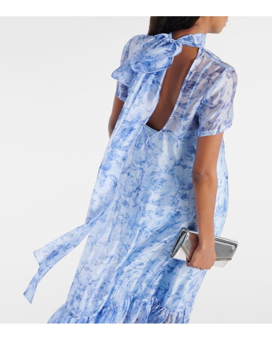 calluna dress blue rose STAUD Calluna Dress Navy