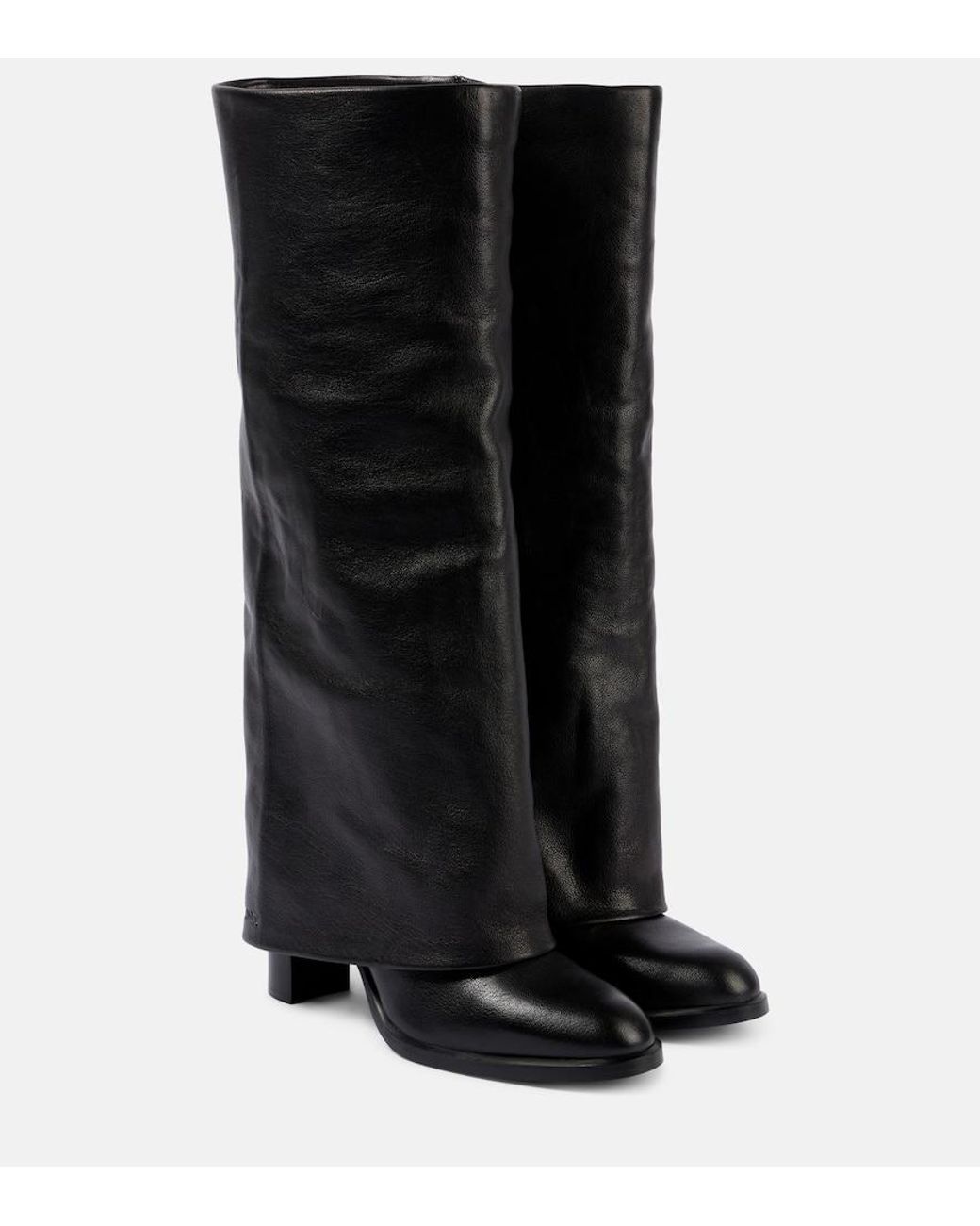 See By Chloé Melia Leather Over-The-Knee Boots in Black | Lyst
