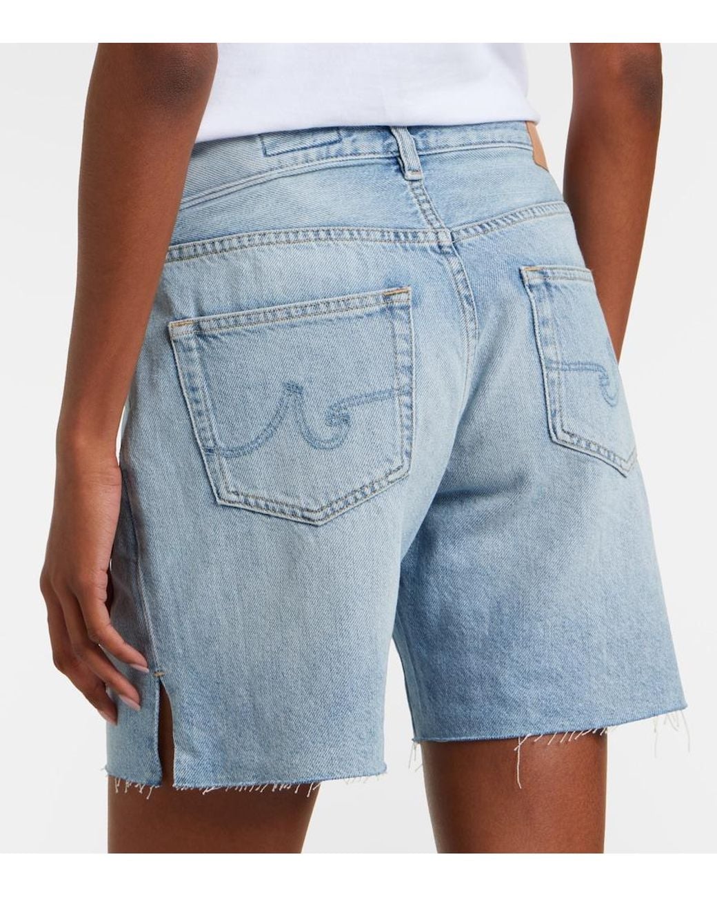 AG Jeans Blue Ex-Boyfriend Denim Shorts