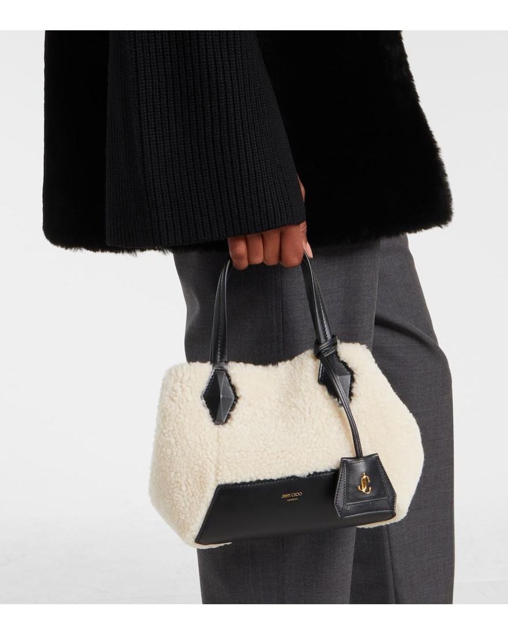 Borsa Diamond Small di Jimmy Choo in Natural