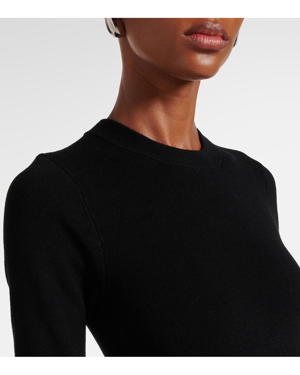Jonathan Simkhai Black Abilene Knitted Pleated Midi Dress