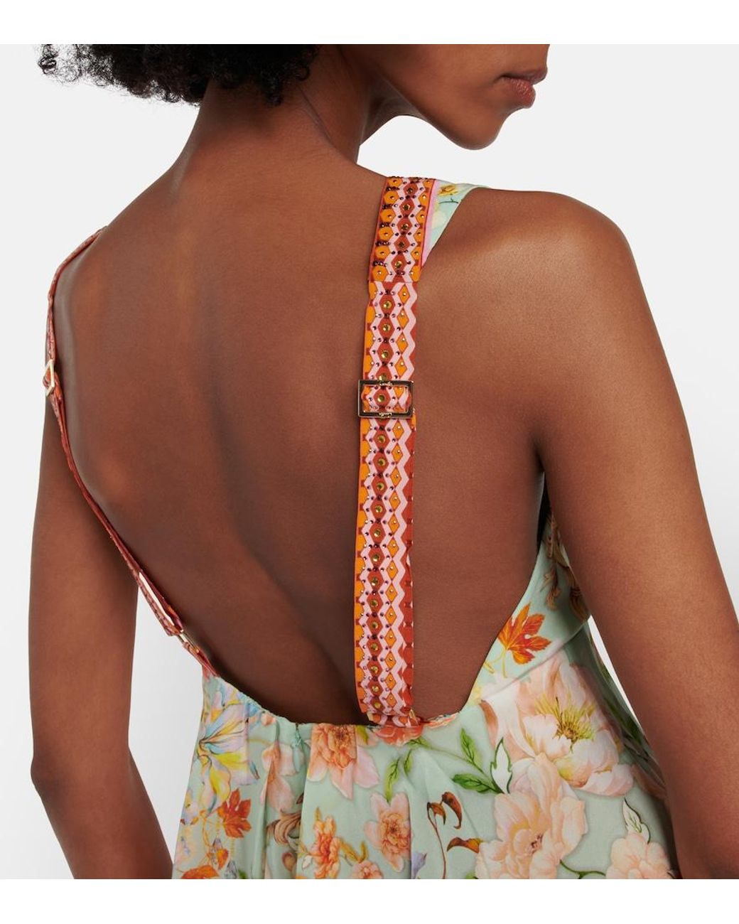 Camilla Multicolor Embellished Silk Minidress