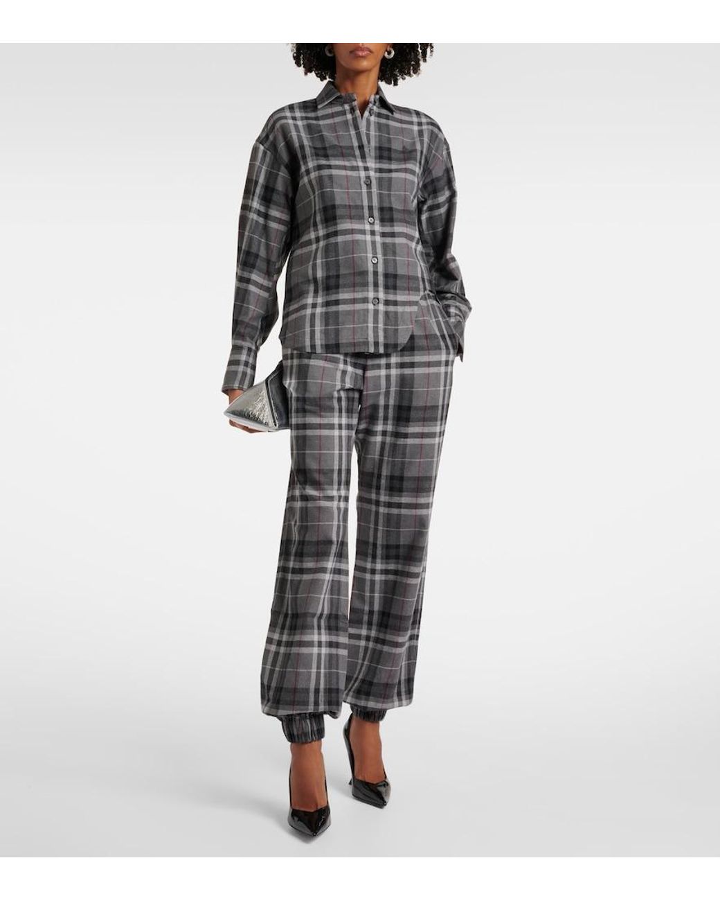 The Attico Gray Cotton-Blend Shirt