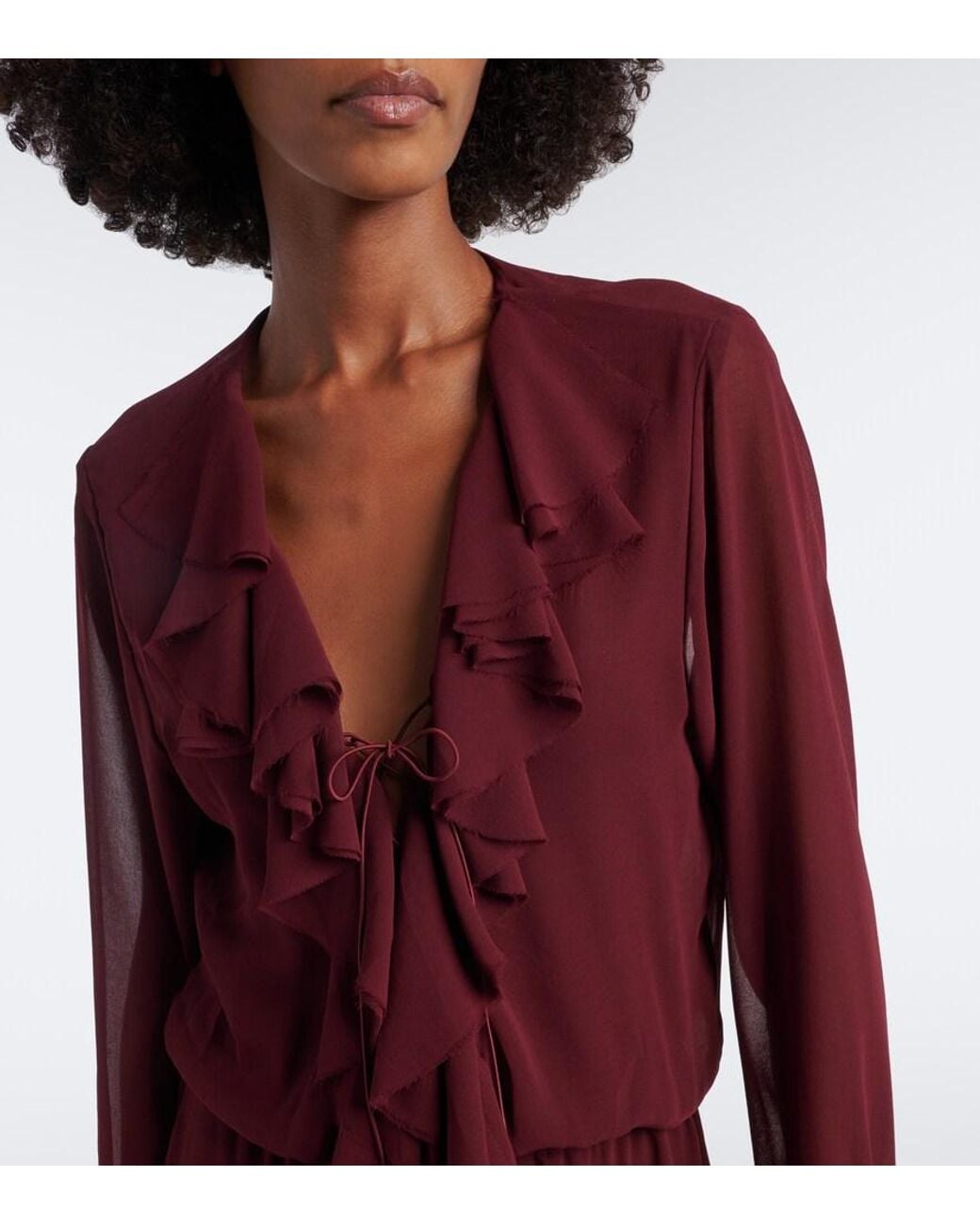 Bananhot Purple Bellen Ruffled Maxi Dress