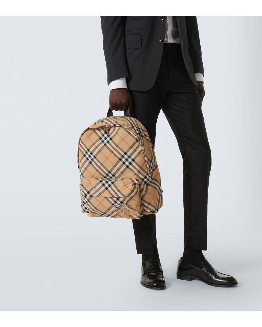 Burberry Metallic Check Backpack for men