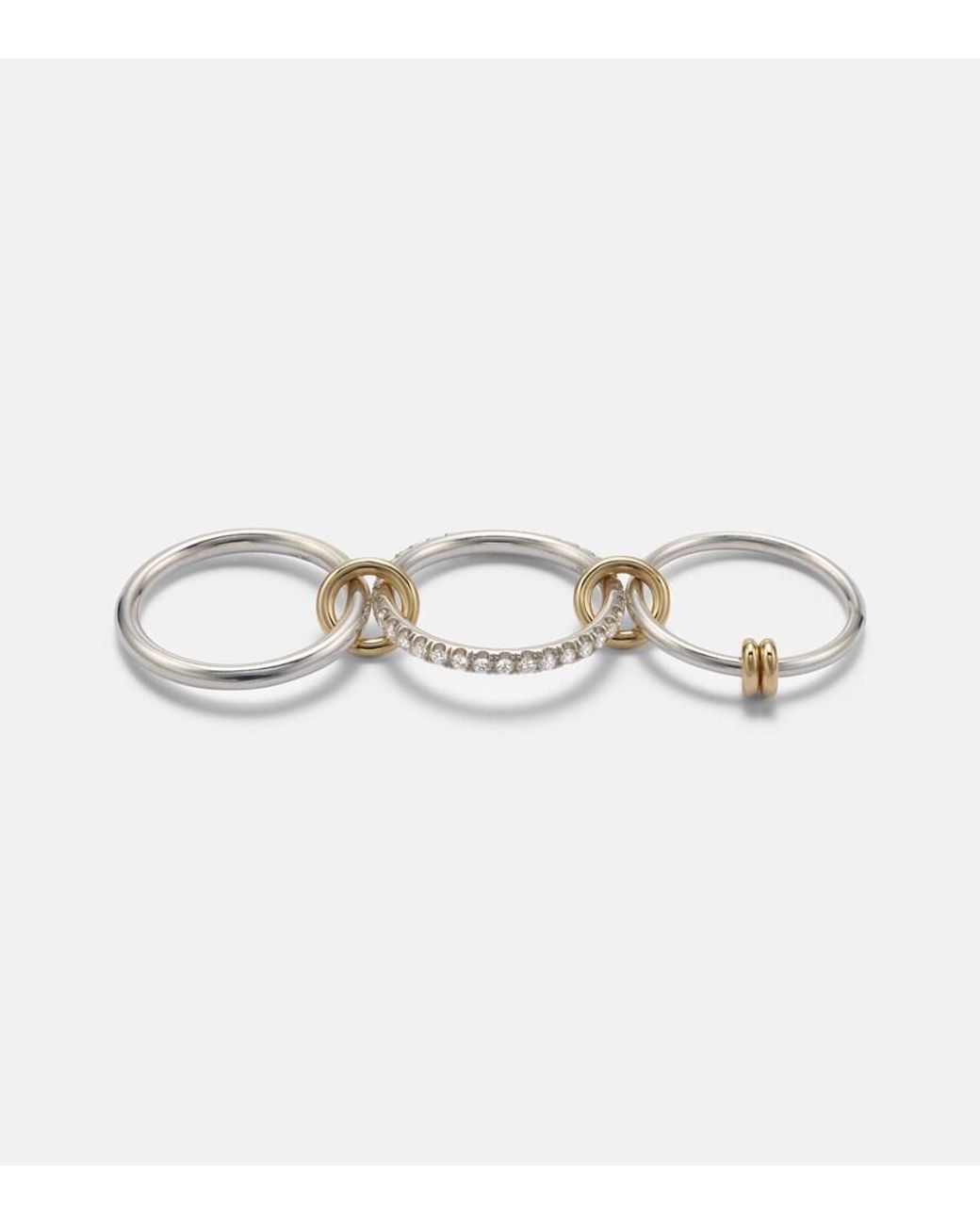 Spinelli Kilcollin White Raneth 925 Sterling And 18Kt Ring With Diamonds