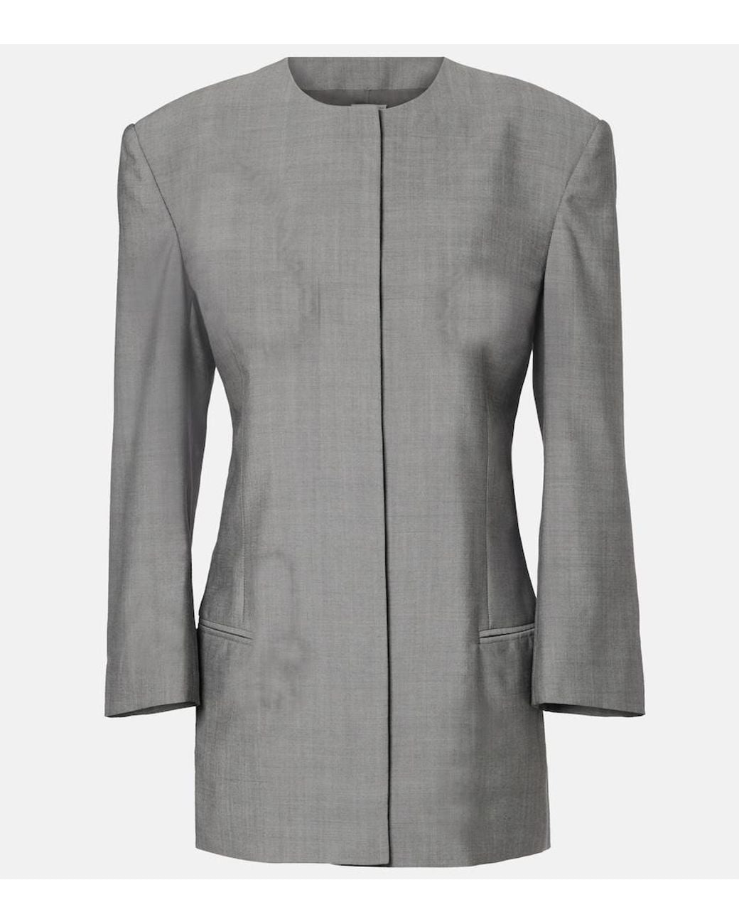Calvin Klein Gray Parker Wool Jacket