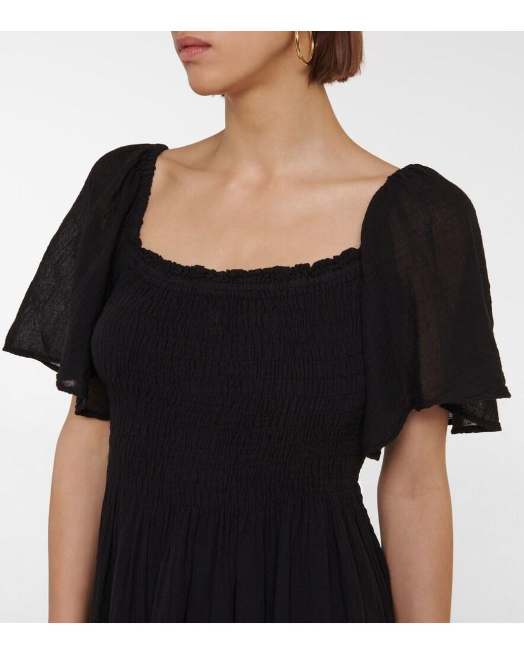 Velvet Black Esme Cotton Gauze Minidress