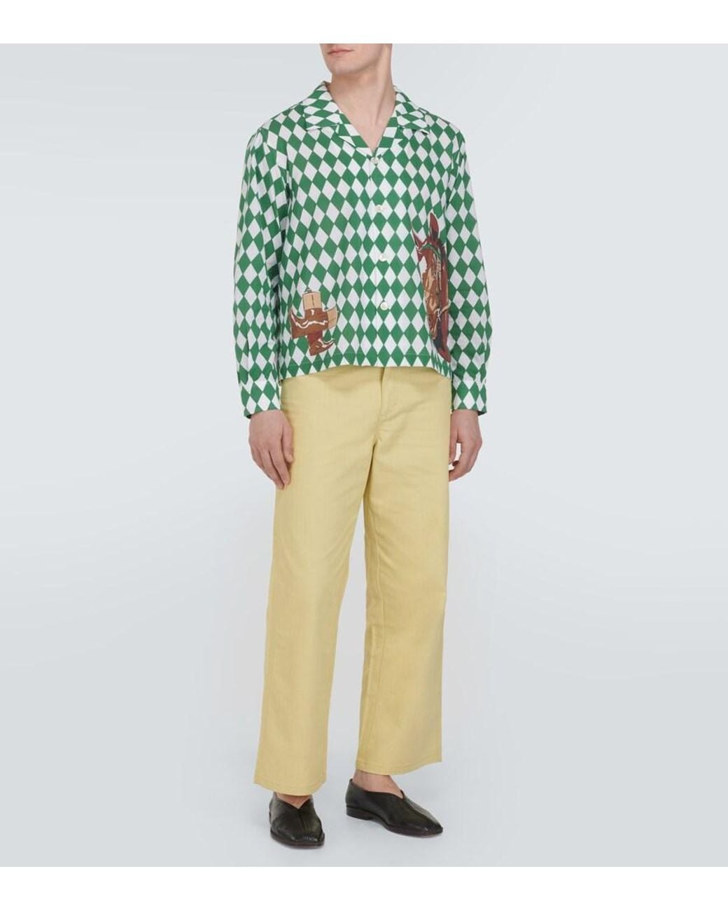 Pantalon Ample Brook En Toile De Coton Bode pour homme en coloris Yellow