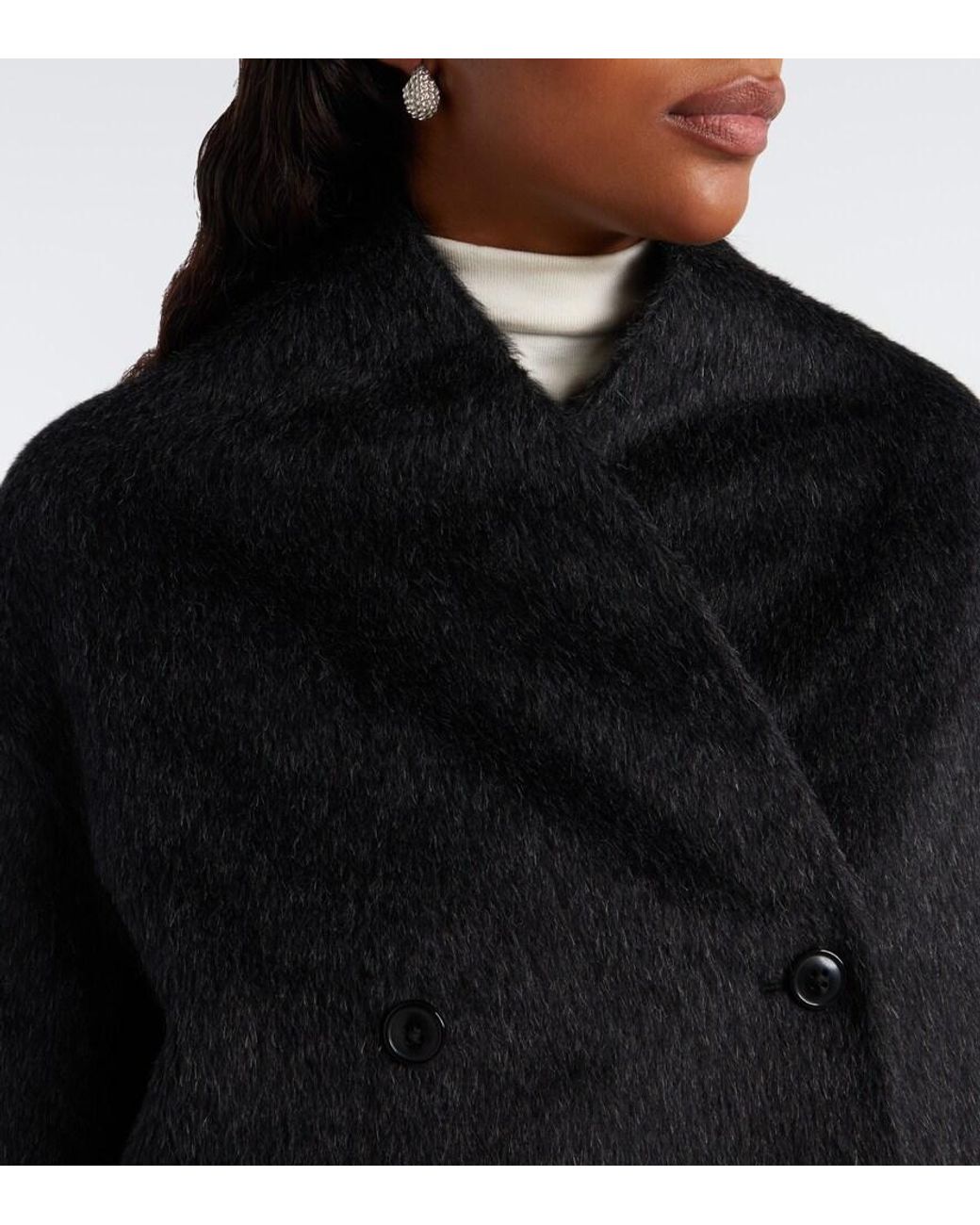 Loulou de Saison Black Wes Double-Breasted Alpaca And Wool Jacket