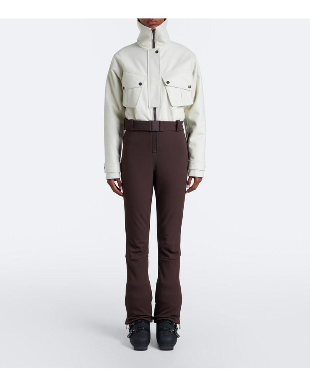 CORDOVA White Telluride Belted Wool-Trimmed Ski Suit