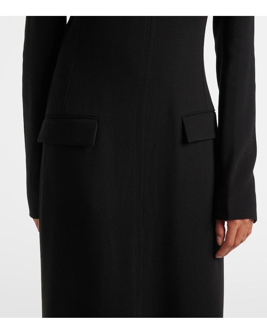 Totême Black Crepe Maxi Dress