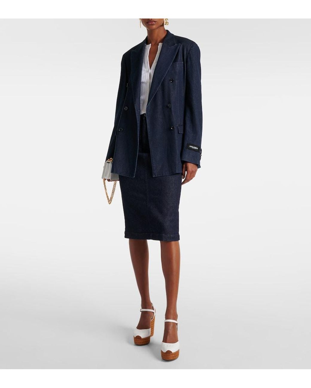 Dolce & Gabbana Blue Denim Blazer