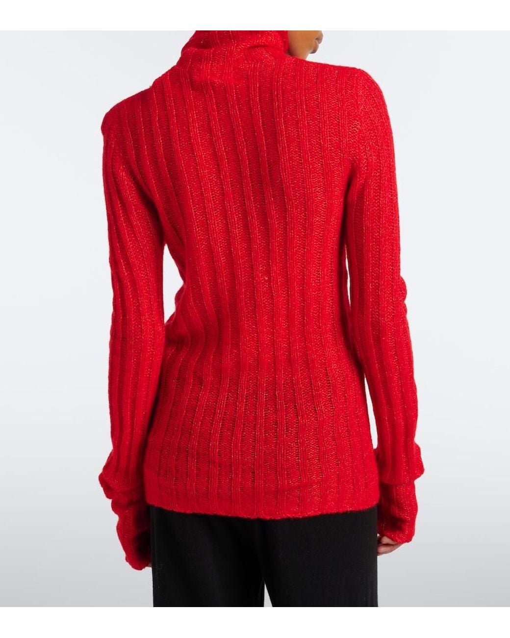 Lisa Yang Red Emiliana Cashmere And Silk Turtleneck Sweater