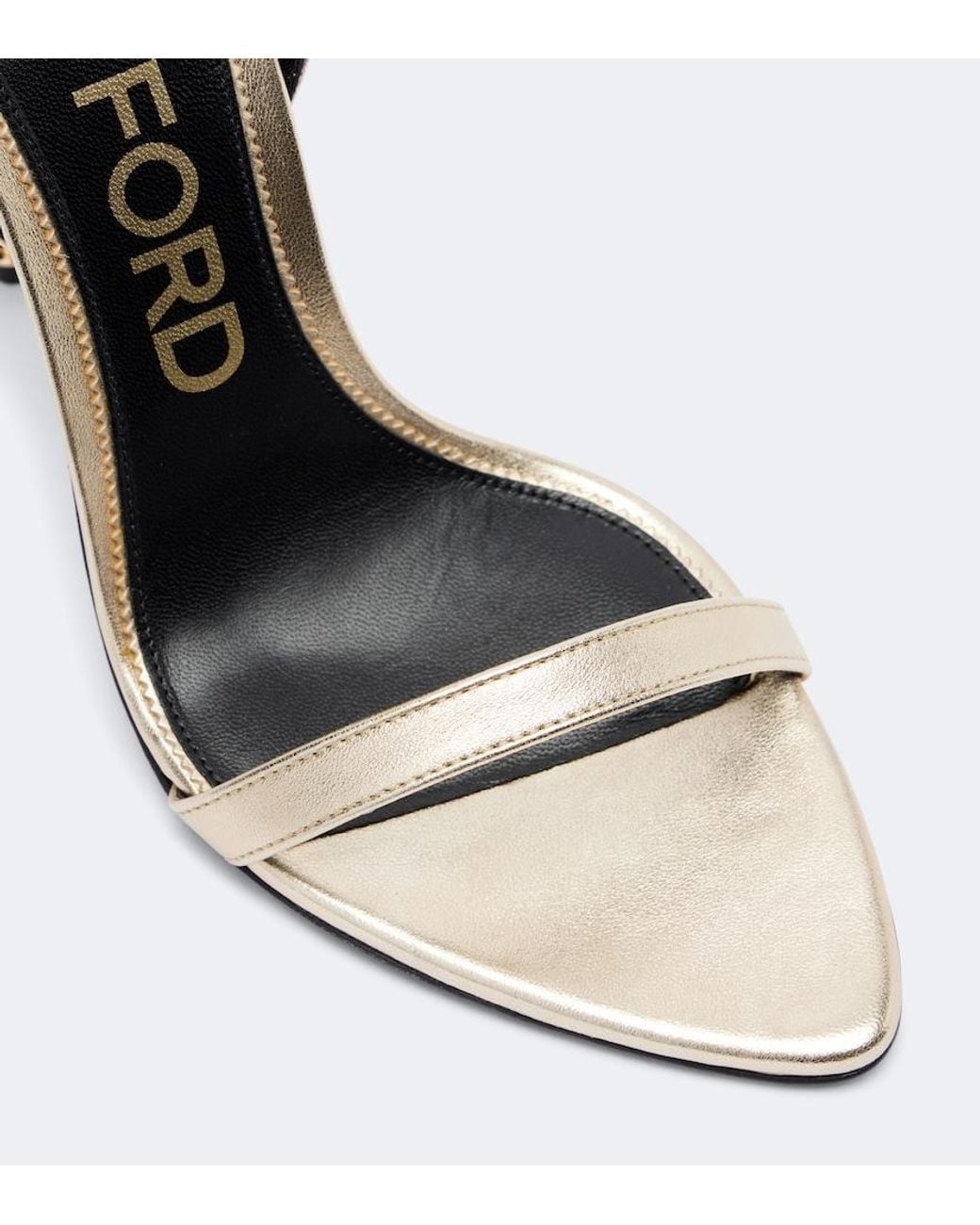 Tom Ford Metallic Leather Sandals