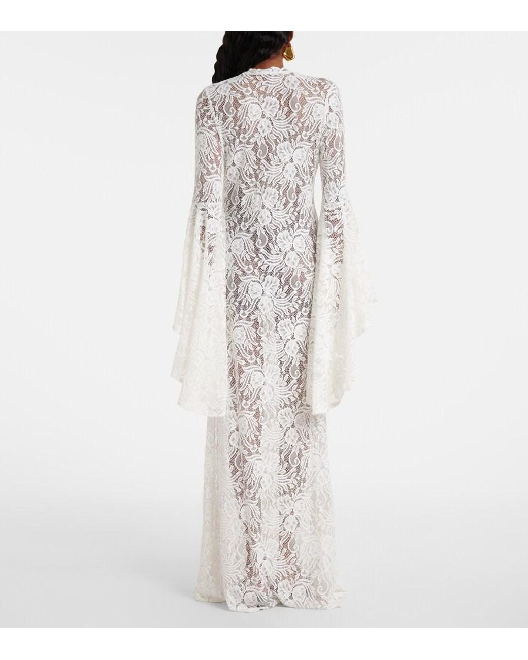 Alexandra Miro White Kara Lace Beach Dress