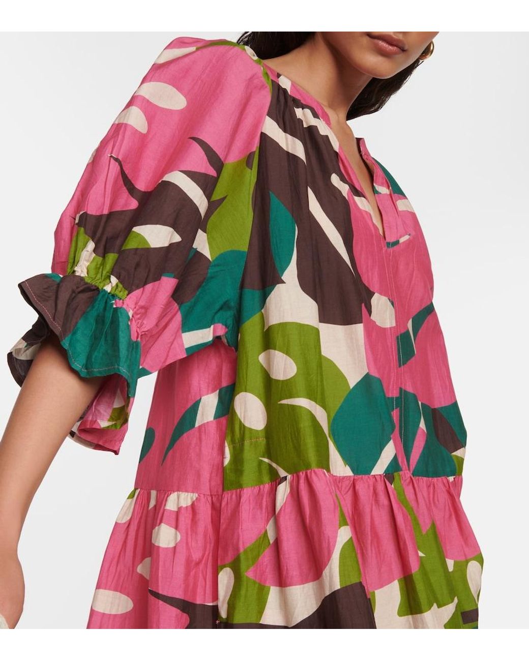 Velvet Pink Tracy Cotton And Silk Minidress