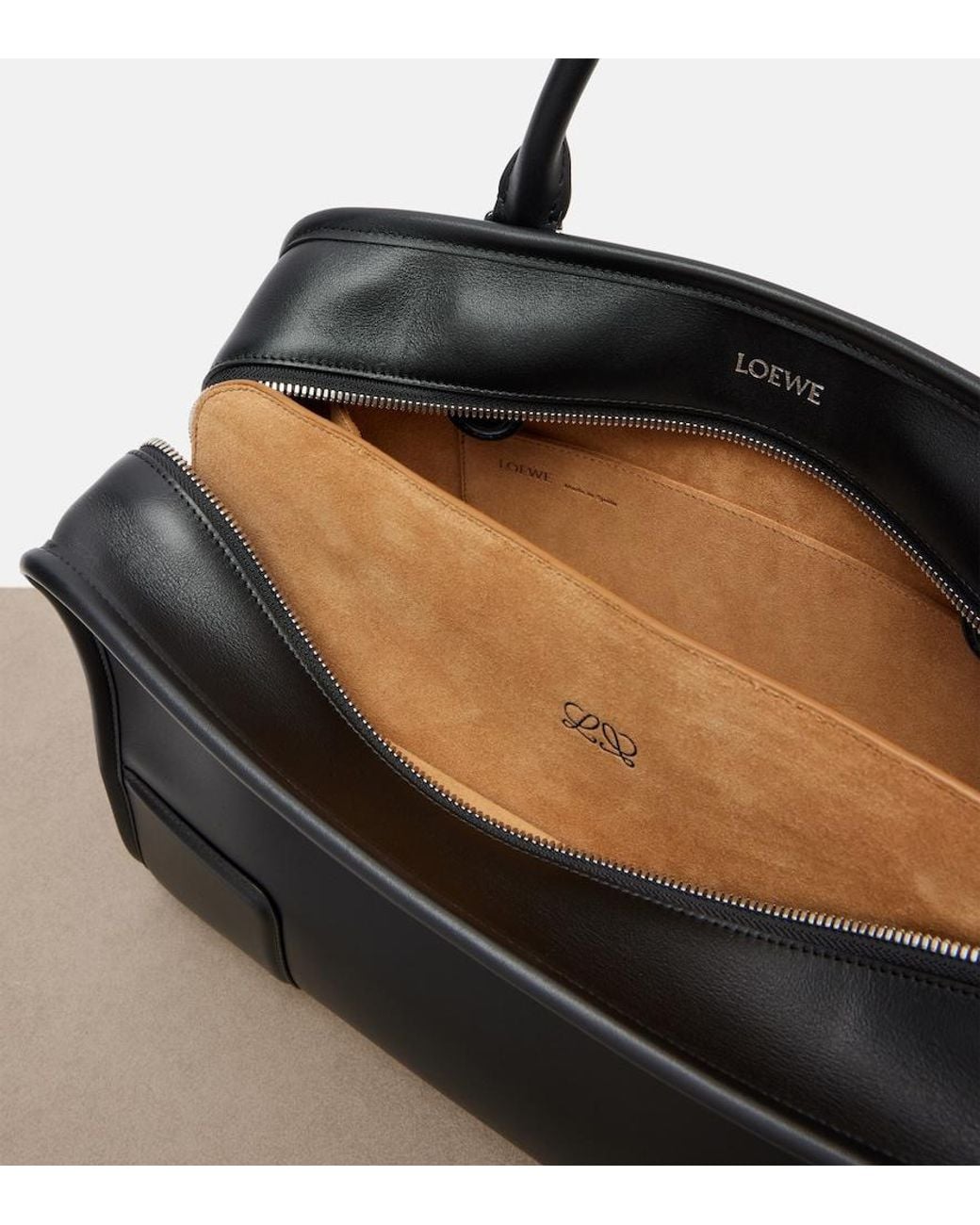 Loewe Black Amazona 180 Large Leather Top-Handle Bag
