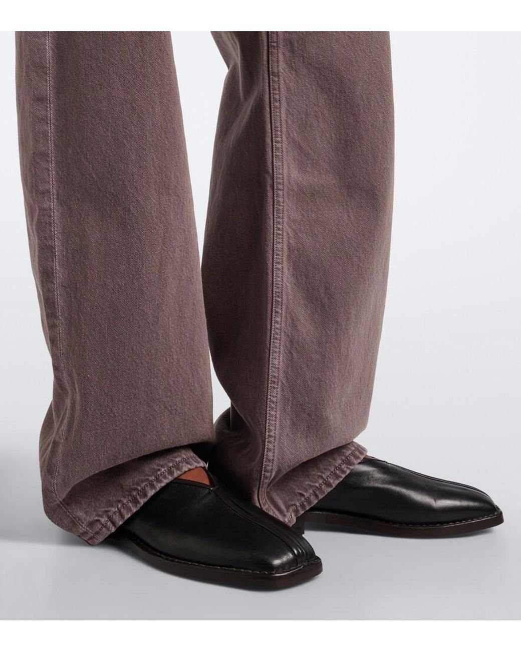 Agolde Brown Arc Criss Cross Wide-Leg Jeans