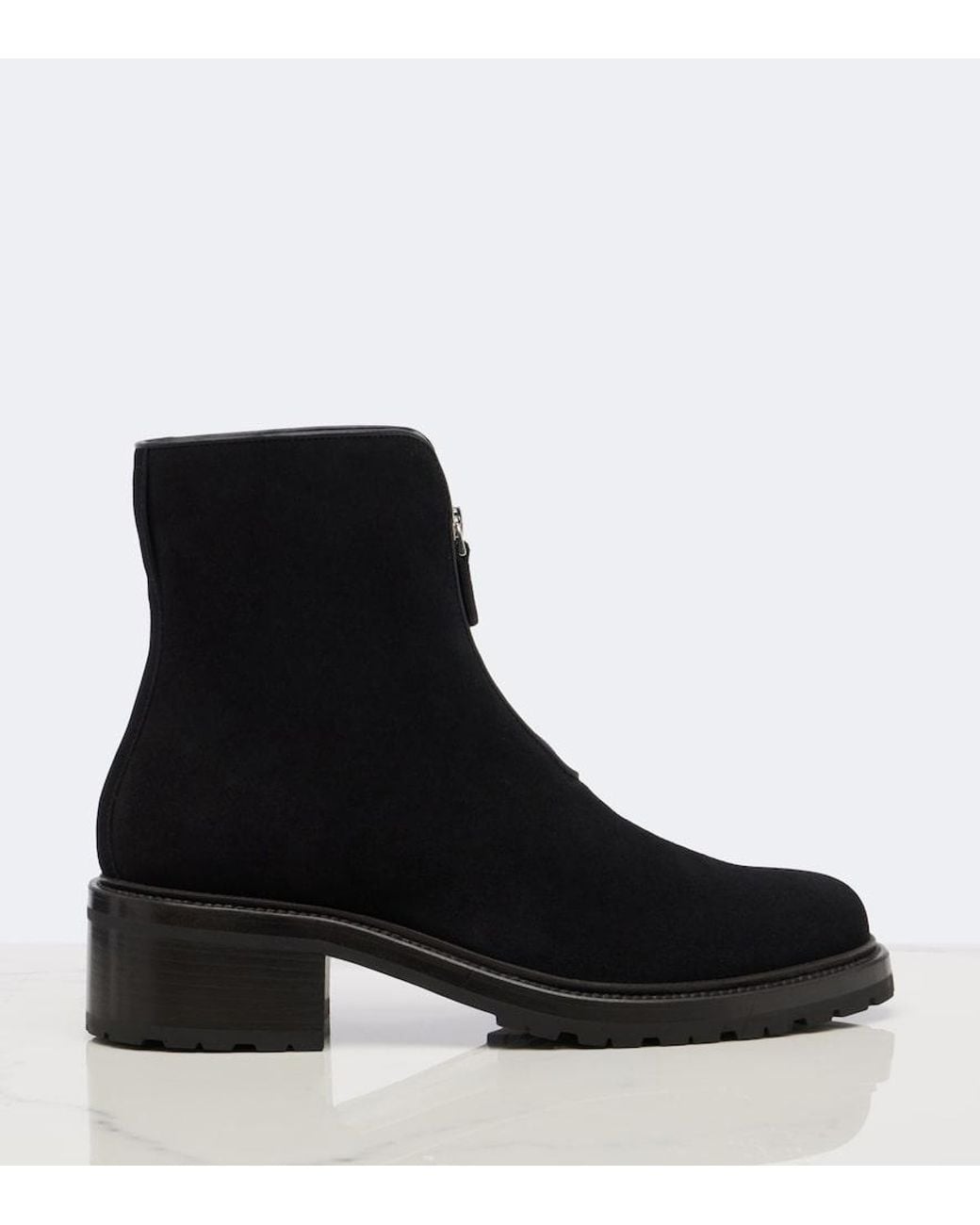 The Row Black Hike Suede Ankle Boots