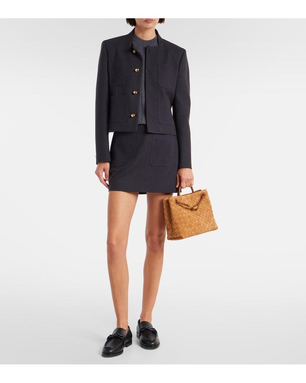 Bottega Veneta Black Astaire Knotted Leather Loafers