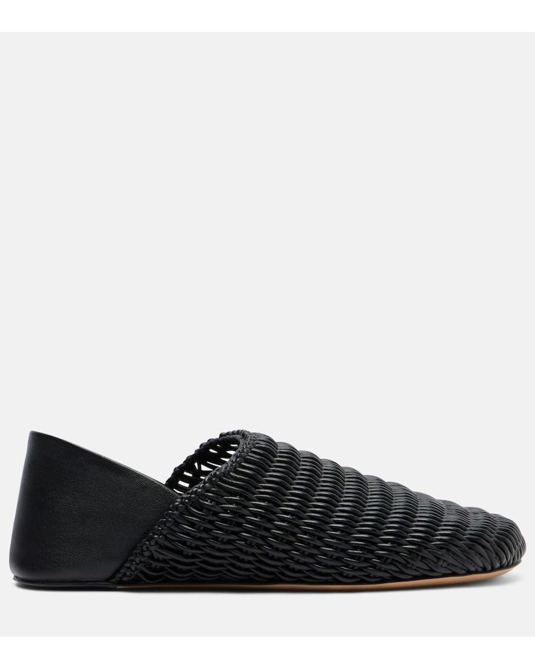J.W. Anderson Black Babouche Woven Leather Loafers