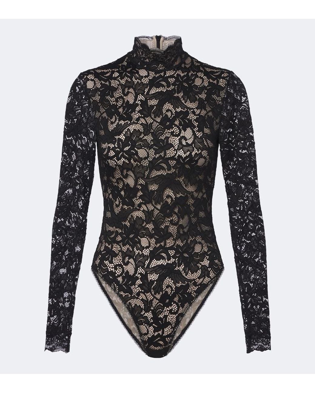 Zimmermann Black Floral Lace Bodysuit