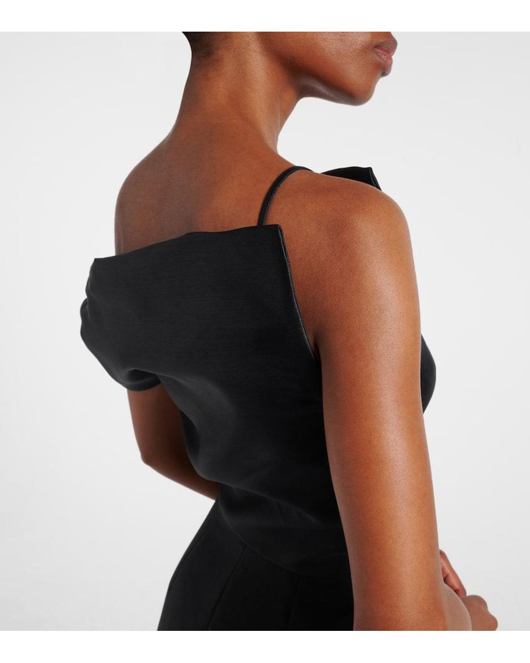 Solace London Black Ellison One-Shoulder Cocktail Dress