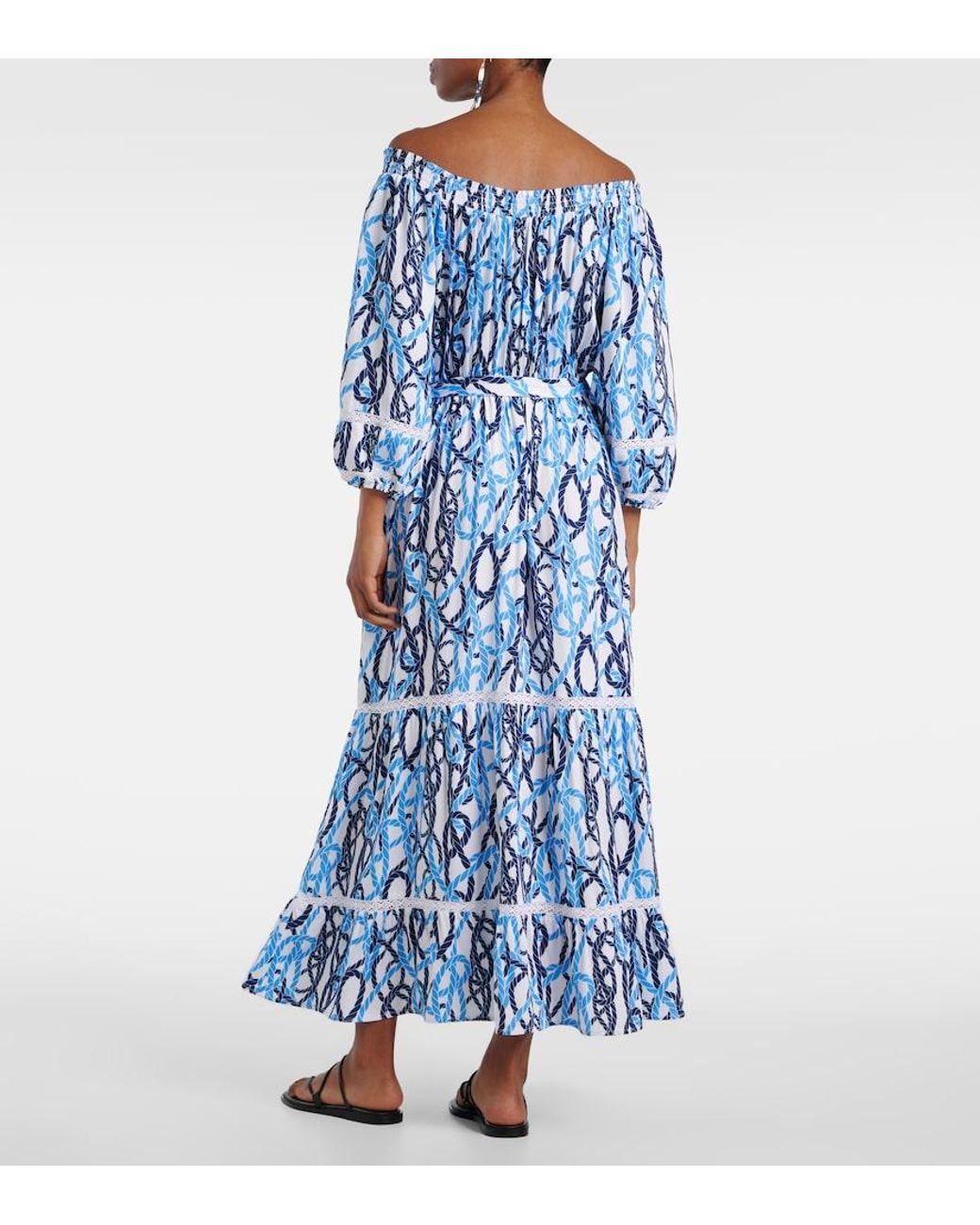 Robe Midi Eclipse Imprimee Melissa Odabash en coloris Blue
