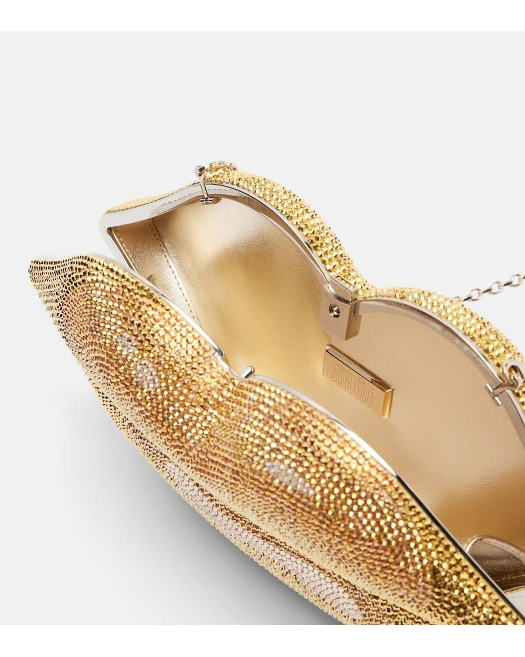 Judith Leiber Natural Lips Small Crystal-Embellished Clutch