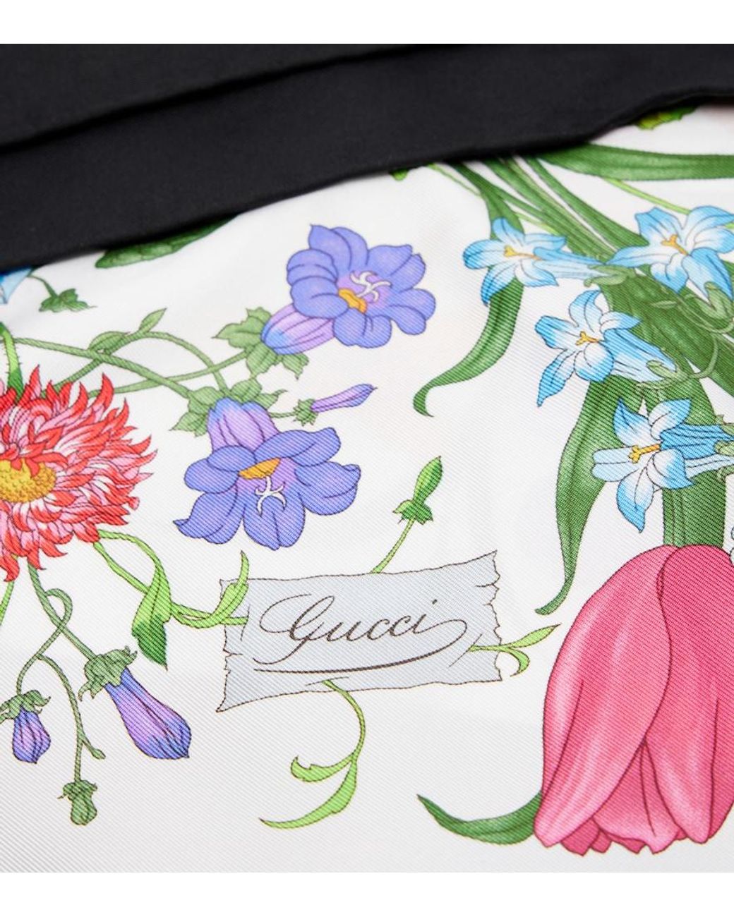Gucci Multicolor Flora Silk Twill Scarf