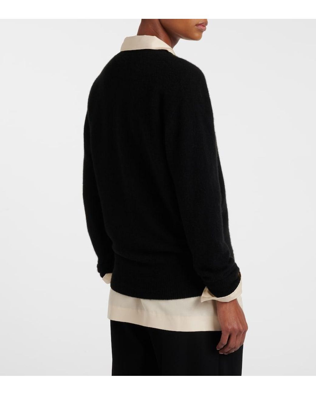 The Row Black Numi Cashmere Top