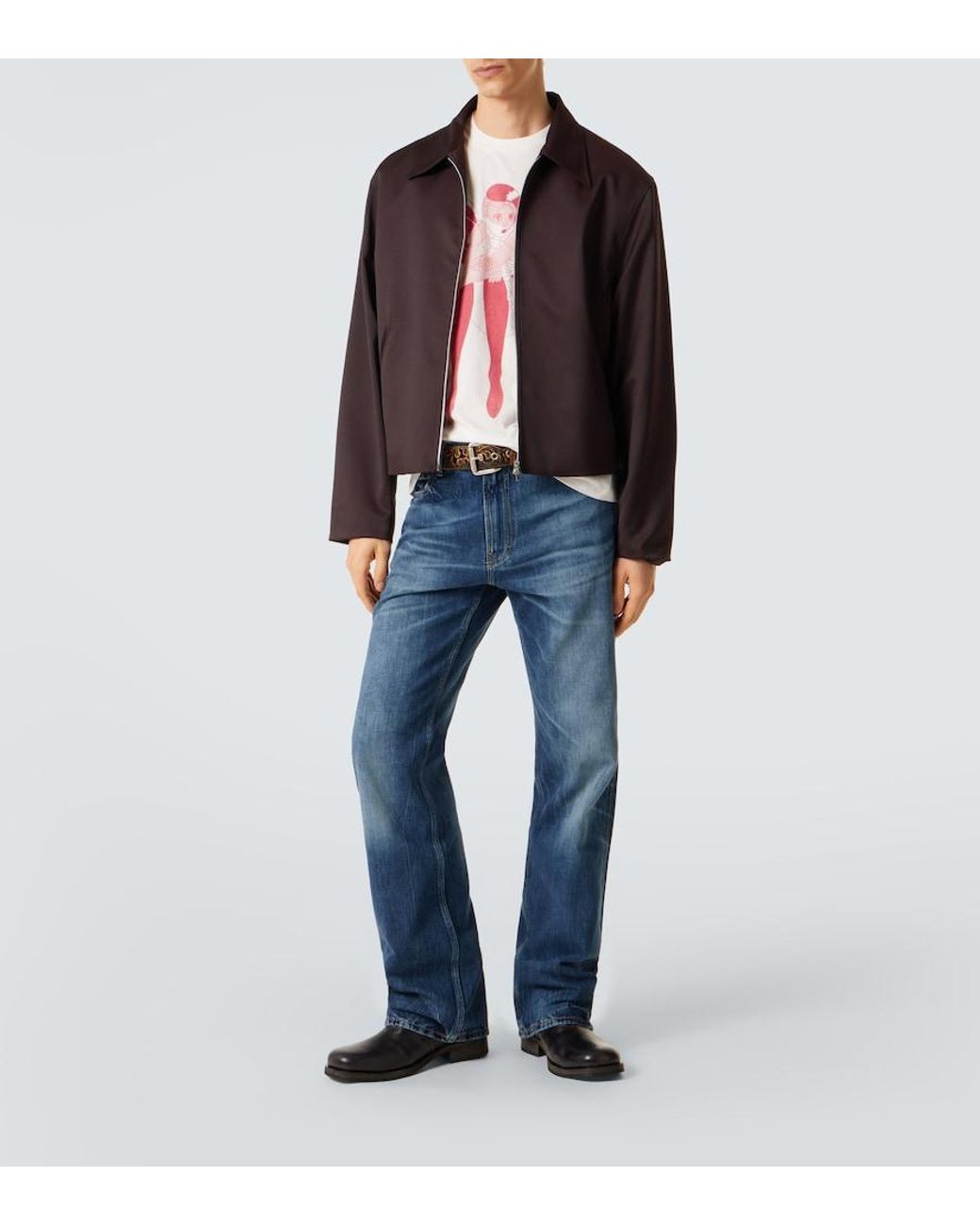 Our Legacy Pink Box Printed Cotton Jersey T-Shirt for men