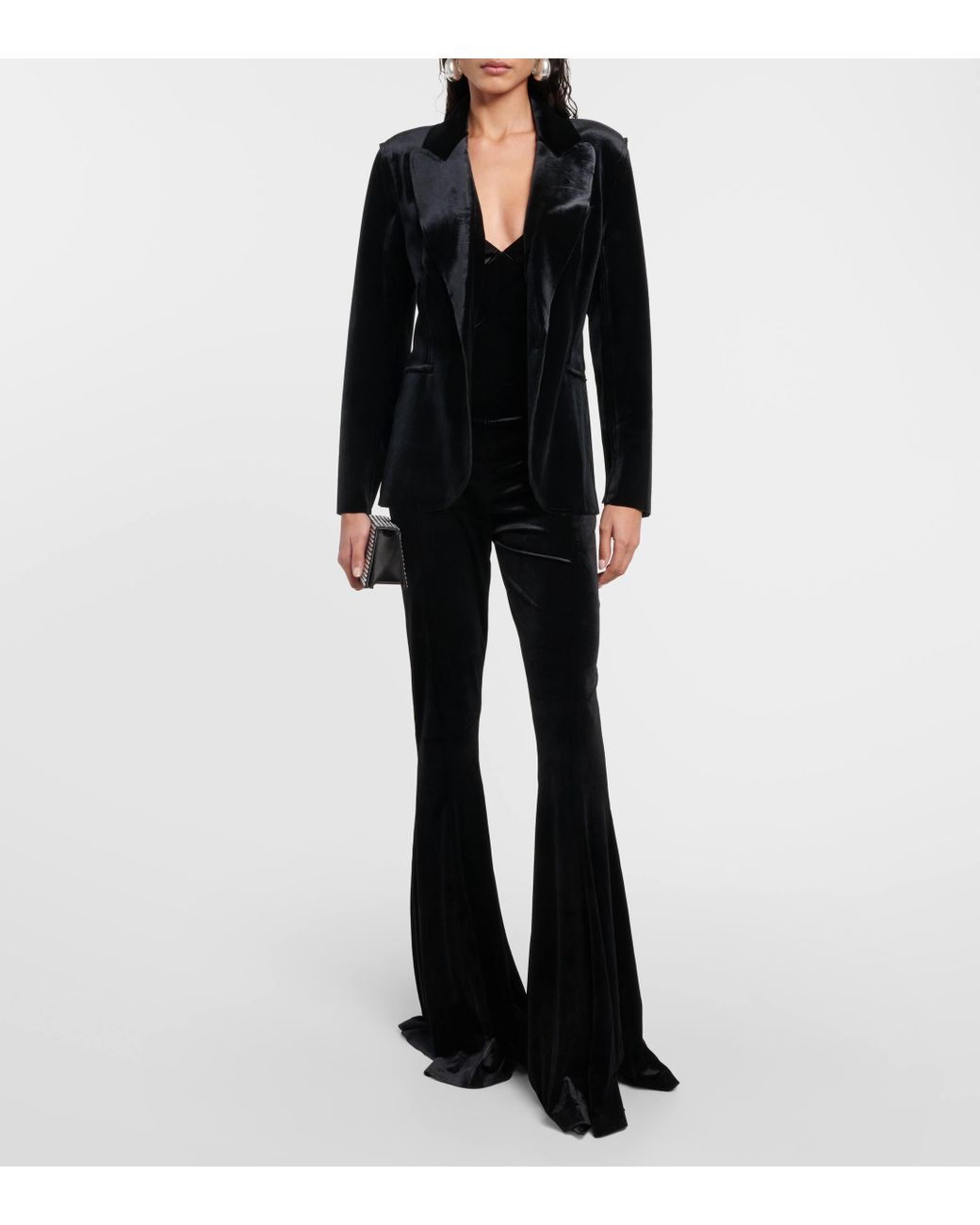 Norma kamali velvet best sale blazer