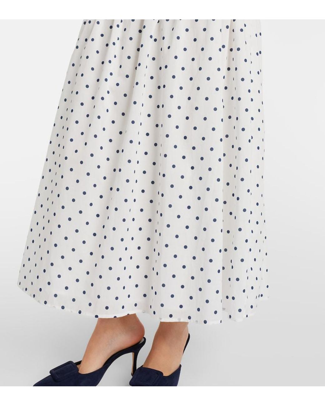 Posse White Edie Polka-Dot Maxi Dress