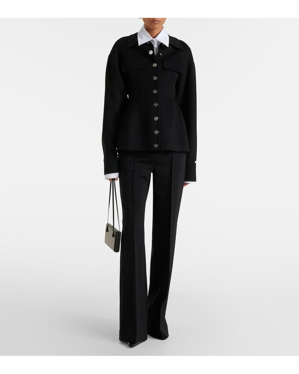 Sportmax Black Virgin Wool Jacket