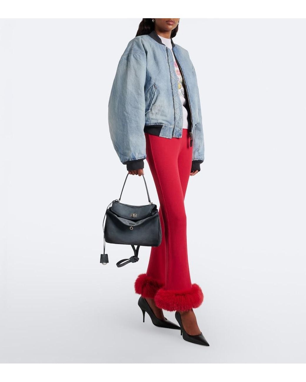 Balenciaga Blue Rodeo Small Suede Top-Handle Bag